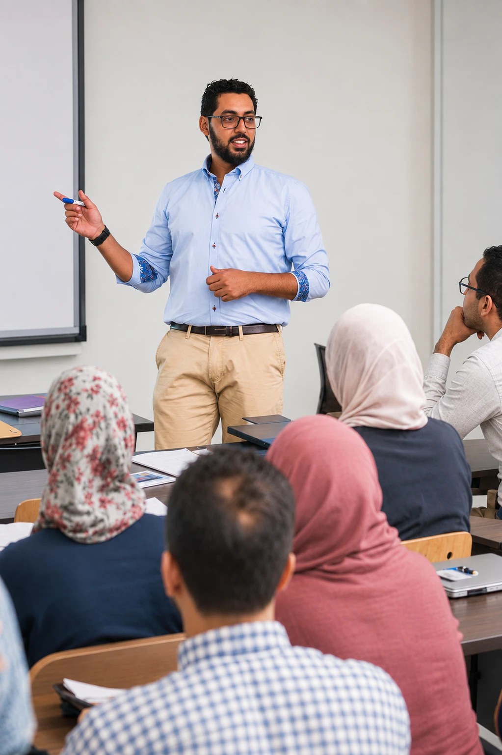 Dr. Osama leading an educational workshop